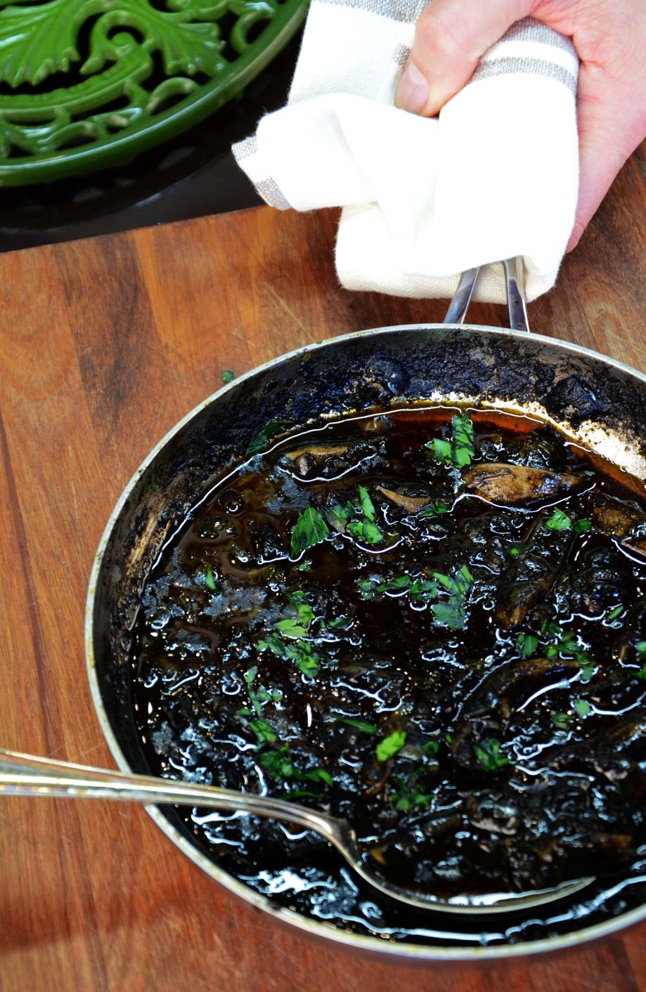 cooking with squid ink-italy on my mind